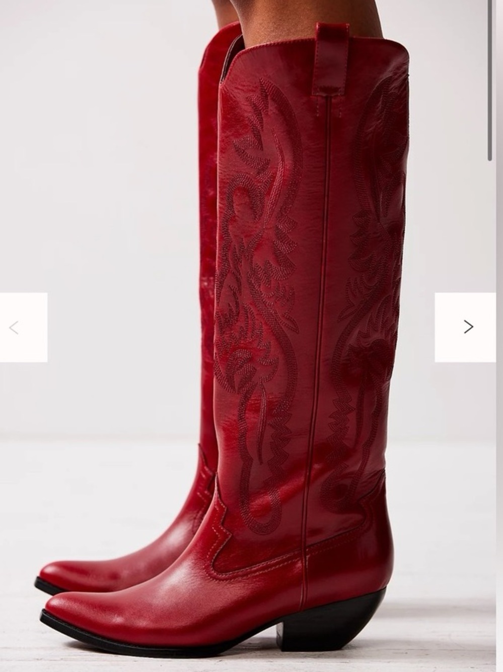 NWT Free People Jeffrey Campbell Red Calvera Boots sz 8.5 - Picture 9 of 9
